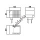 Caixa Patola CF-066/2 41x49x65mm Caixa Patola CF-066/2 41x49x65mm